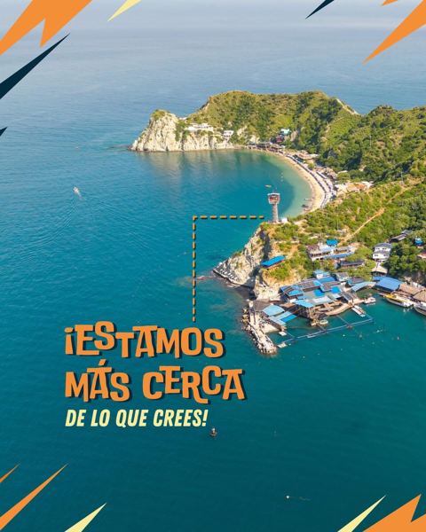 Vista aérea de Playa Blanca